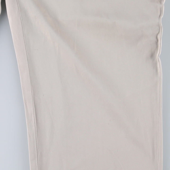 Ralph Lauren POLO by Ralph Lauren ANDREW PANT, two-pleat chino pants, men's, W35 equivalent cotton Beige type Vintage Second Hand