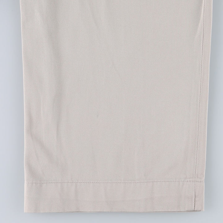 Ralph Lauren POLO by Ralph Lauren ANDREW PANT, two-pleat chino pants, men's, W35 equivalent cotton Beige type Vintage Second Hand
