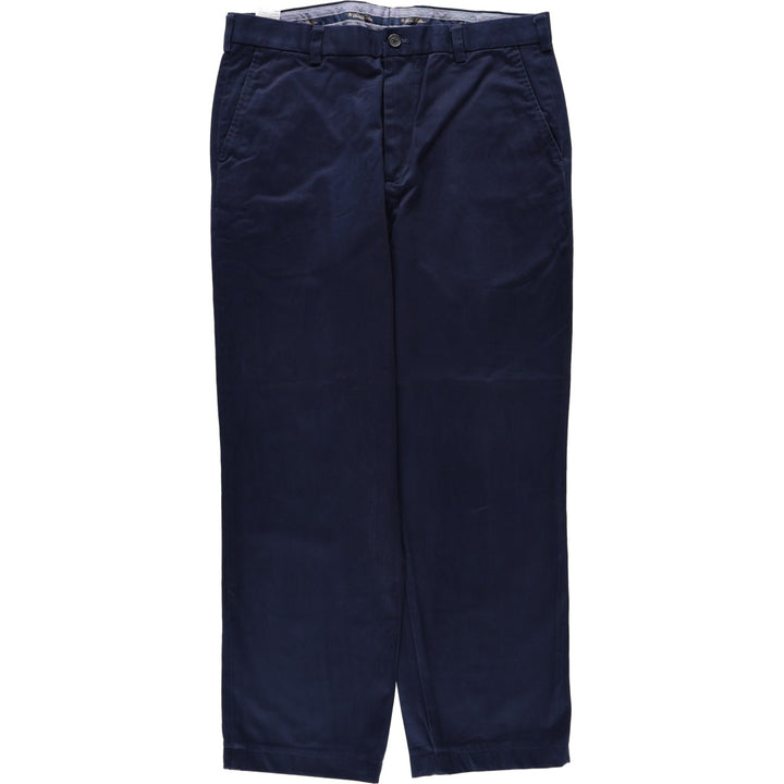 Brooks Brothers CLARK Chino Pants, Men's W35 (approx.) cotton navy blue type Vintage Second Hand