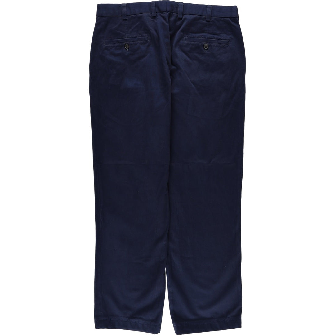 Brooks Brothers CLARK Chino Pants, Men's W35 (approx.) cotton navy blue type Vintage Second Hand
