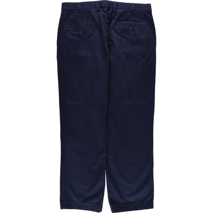 Brooks Brothers CLARK Chino Pants, Men's W35 (approx.) cotton navy blue type Vintage Second Hand