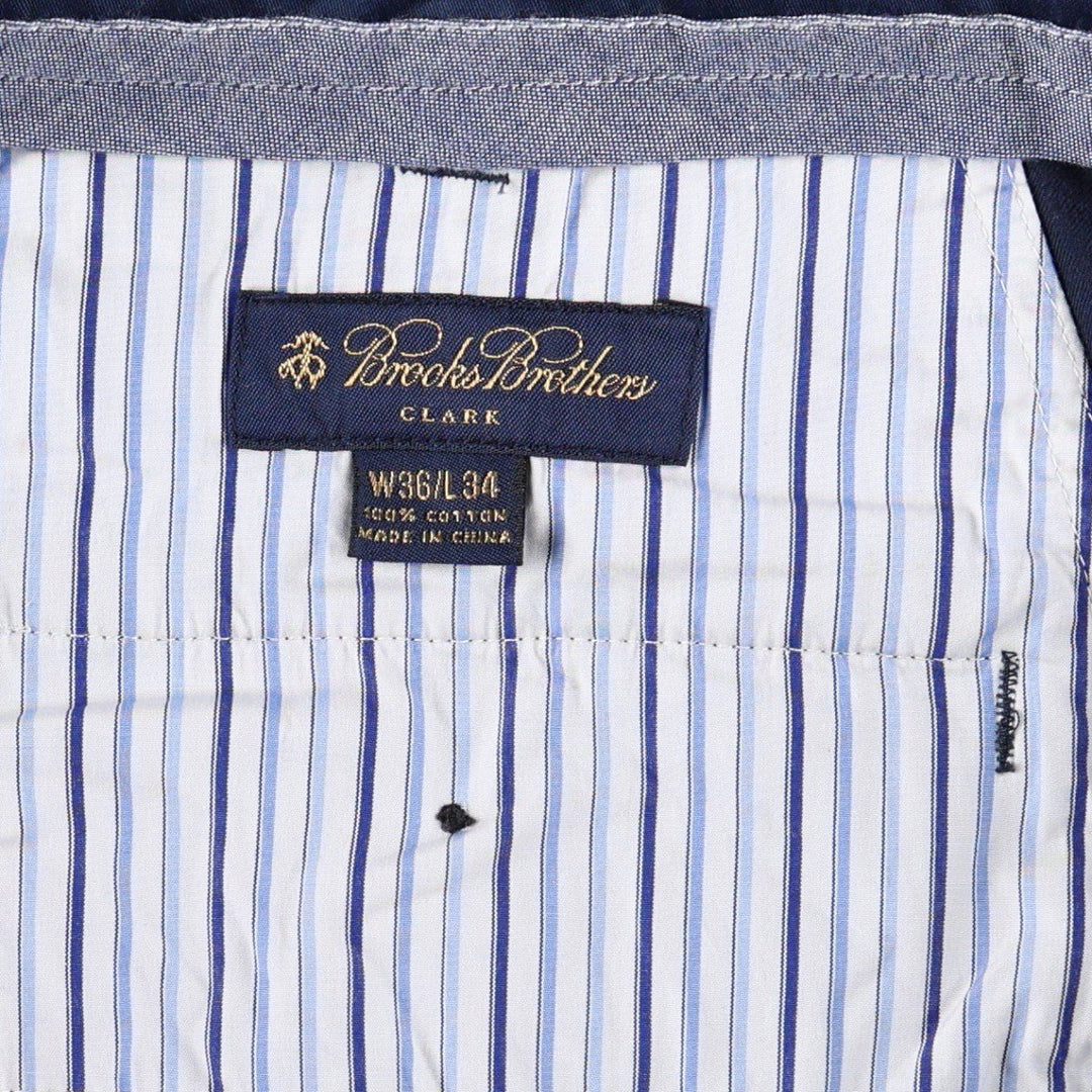 Brooks Brothers CLARK Chino Pants, Men's W35 (approx.) cotton navy blue type Vintage Second Hand