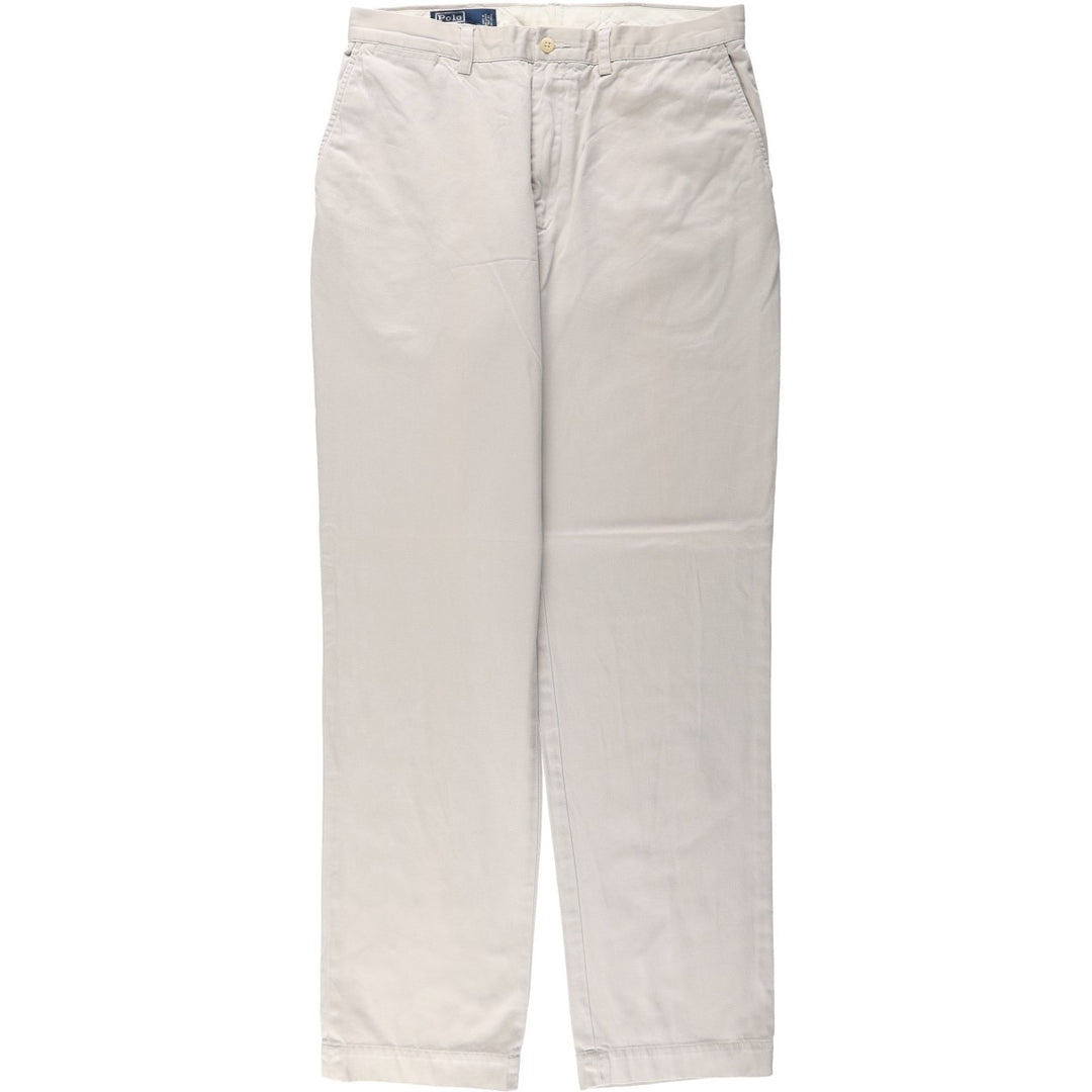 Ralph Lauren POLO by Ralph Lauren PROSPECT PANT Two-Pleat Chino Pants Men's W34 (approx.) cotton ivory Vintage Second Hand