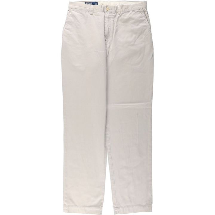 Ralph Lauren POLO by Ralph Lauren PROSPECT PANT Two-Pleat Chino Pants Men's W34 (approx.) cotton ivory Vintage Second Hand
