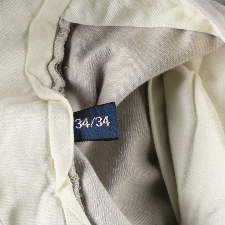 Ralph Lauren POLO by Ralph Lauren PROSPECT PANT Two-Pleat Chino Pants Men's W34 (approx.) cotton ivory Vintage Second Hand