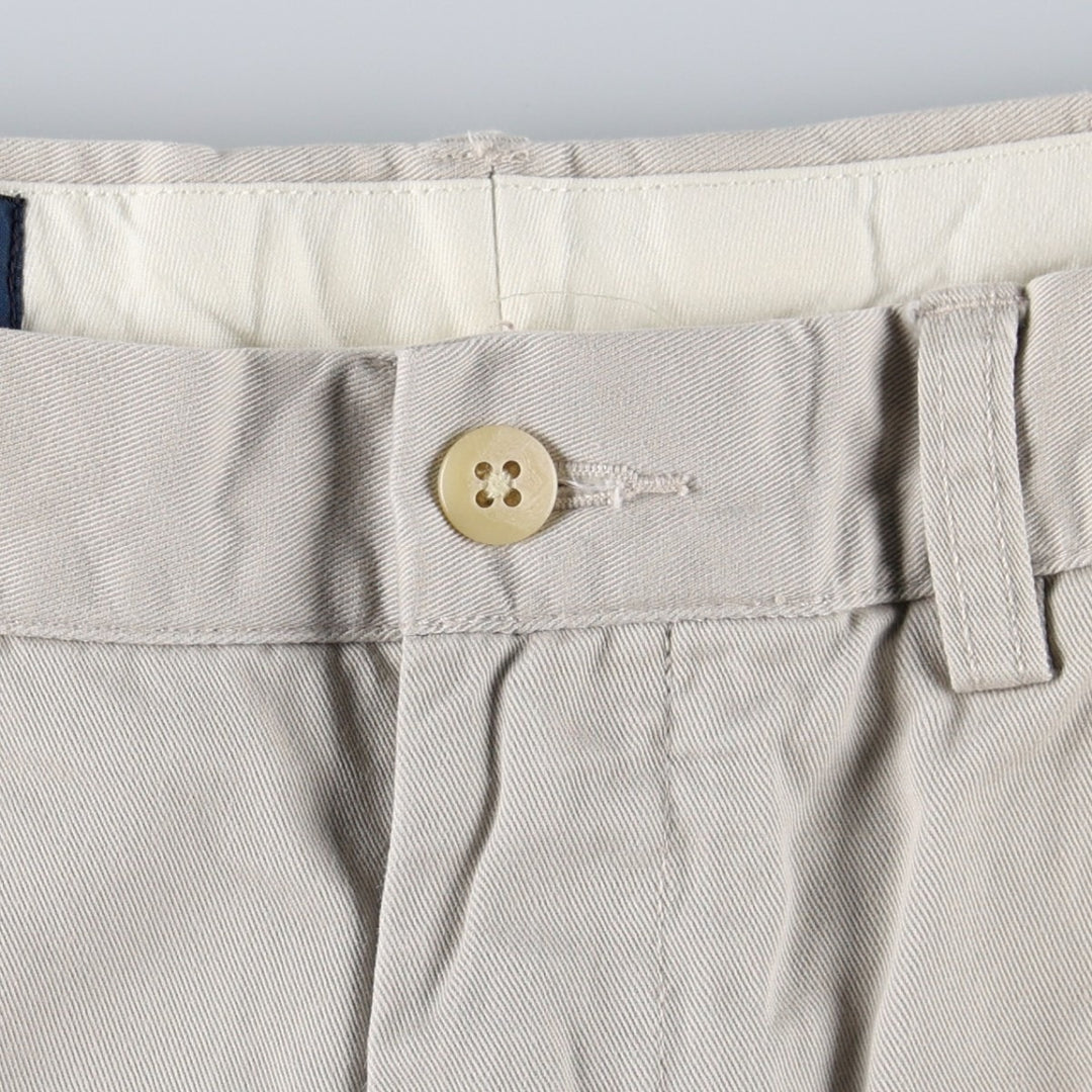 Ralph Lauren POLO by Ralph Lauren PROSPECT PANT Two-Pleat Chino Pants Men's W34 (approx.) cotton ivory Vintage Second Hand