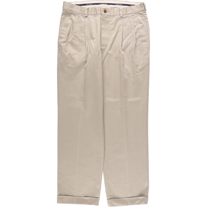 Brooks Brothers ADVANTAGE CHINO THOMPSON Two-Pleated Chino Pants, Men's, Size W34 cotton Beige type Vintage Second Hand