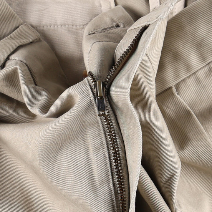 Brooks Brothers ADVANTAGE CHINO THOMPSON Two-Pleated Chino Pants, Men's, Size W34 cotton Beige type Vintage Second Hand