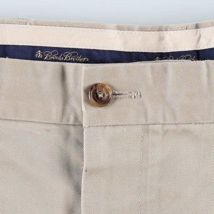 Brooks Brothers ADVANTAGE CHINO THOMPSON Two-Pleated Chino Pants, Men's, Size W34 cotton Beige type Vintage Second Hand