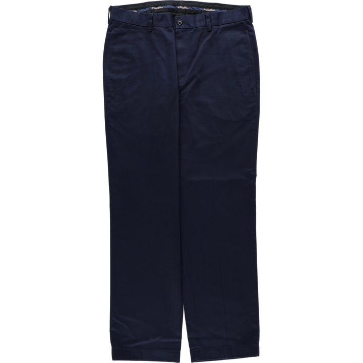 Brooks Brothers ADVANTAGE CHINO CLARK Chino Pants, Men's W33 (approx.) cotton navy blue type Vintage Second Hand