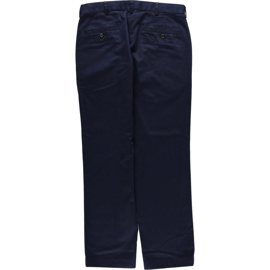 Brooks Brothers ADVANTAGE CHINO CLARK Chino Pants, Men's W33 (approx.) cotton navy blue type Vintage Second Hand