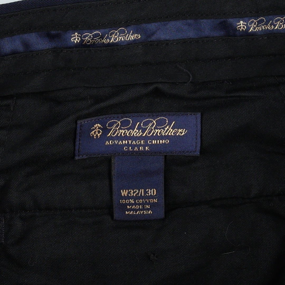 Brooks Brothers ADVANTAGE CHINO CLARK Chino Pants, Men's W33 (approx.) cotton navy blue type Vintage Second Hand