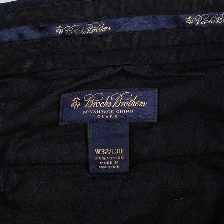 Brooks Brothers ADVANTAGE CHINO CLARK Chino Pants, Men's W33 (approx.) cotton navy blue type Vintage Second Hand