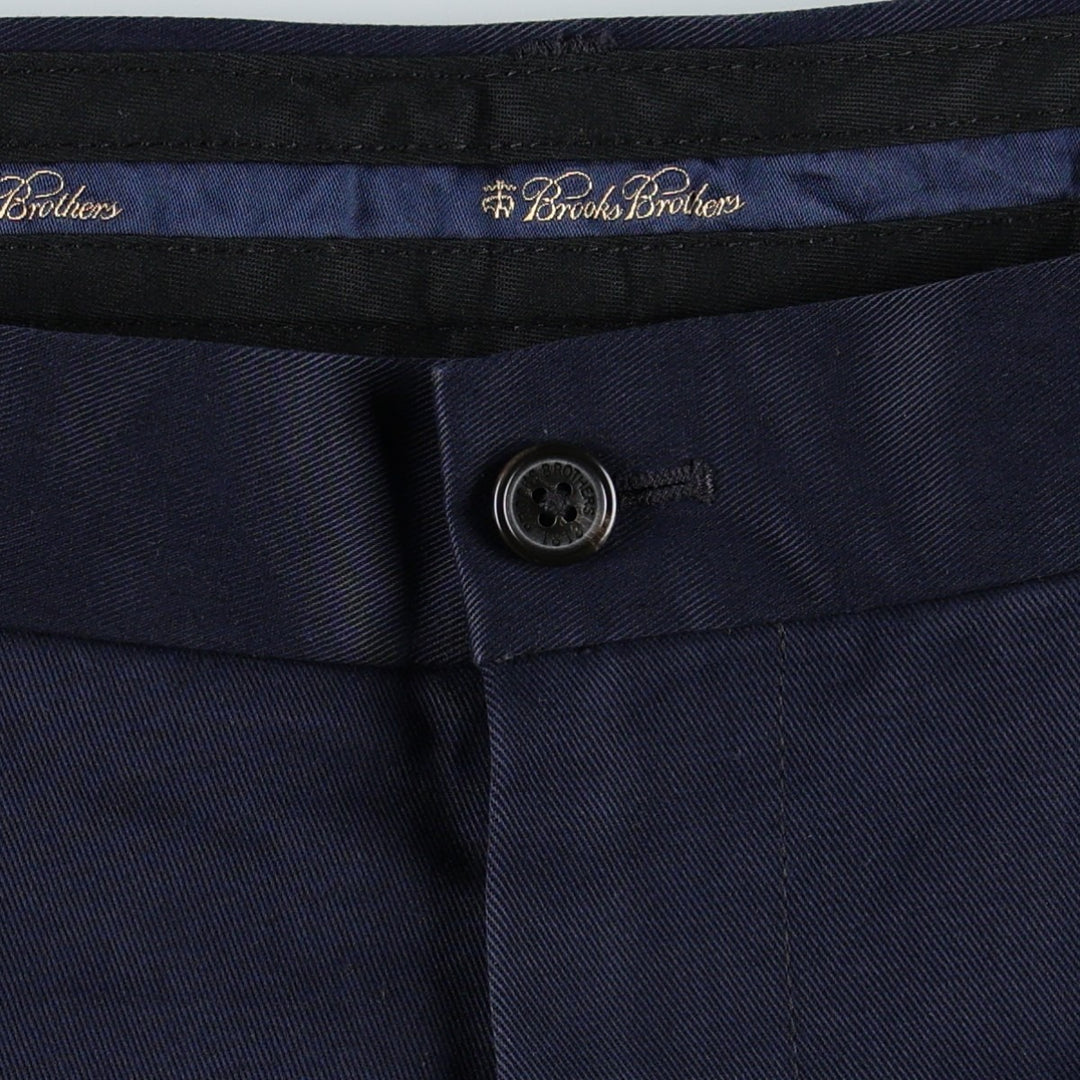 Brooks Brothers ADVANTAGE CHINO CLARK Chino Pants, Men's W33 (approx.) cotton navy blue type Vintage Second Hand