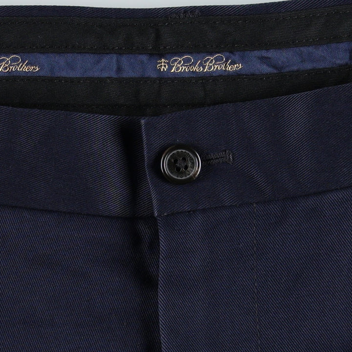 Brooks Brothers ADVANTAGE CHINO CLARK Chino Pants, Men's W33 (approx.) cotton navy blue type Vintage Second Hand