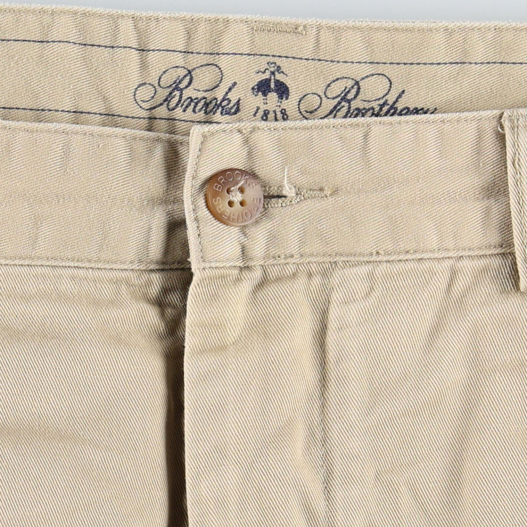 Brooks Brothers Two-pleat Chino Pants, Men's, Size W35 cotton Beige type Vintage Second Hand