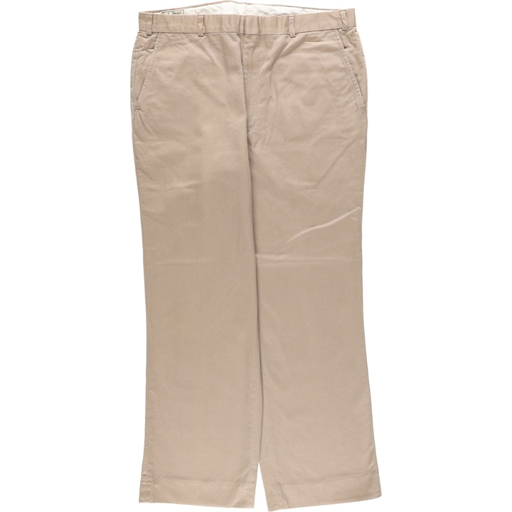 Vintage 70s-80'S LL Bean Chino Pants, Made in USA, Men's Size W36 (approx.) cotton Beige type Vintage Second Hand