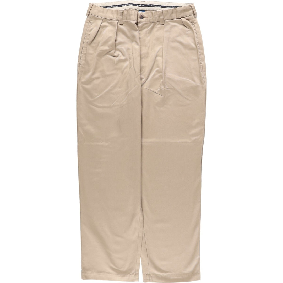 Ralph Lauren POLO RALPH LAUREN ANDREW PANT Two-pleat chino pants Men's size W34 cotton Beige type Vintage Second Hand