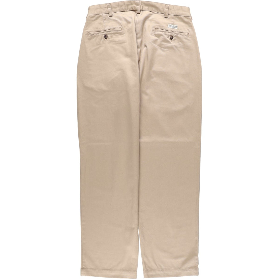 Ralph Lauren POLO RALPH LAUREN ANDREW PANT Two-pleat chino pants Men's size W34 cotton Beige type Vintage Second Hand