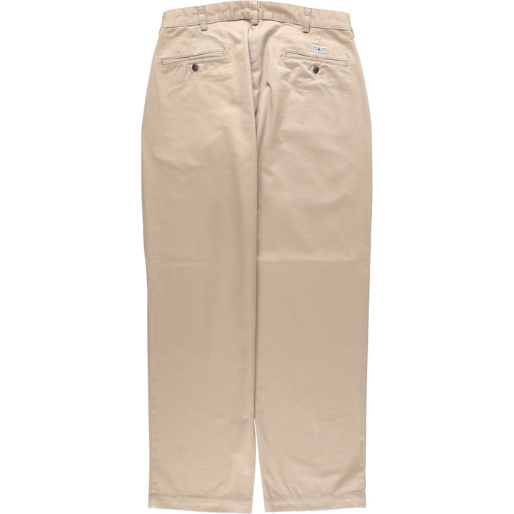 Ralph Lauren POLO RALPH LAUREN ANDREW PANT Two-pleat chino pants Men's size W34 cotton Beige type Vintage Second Hand