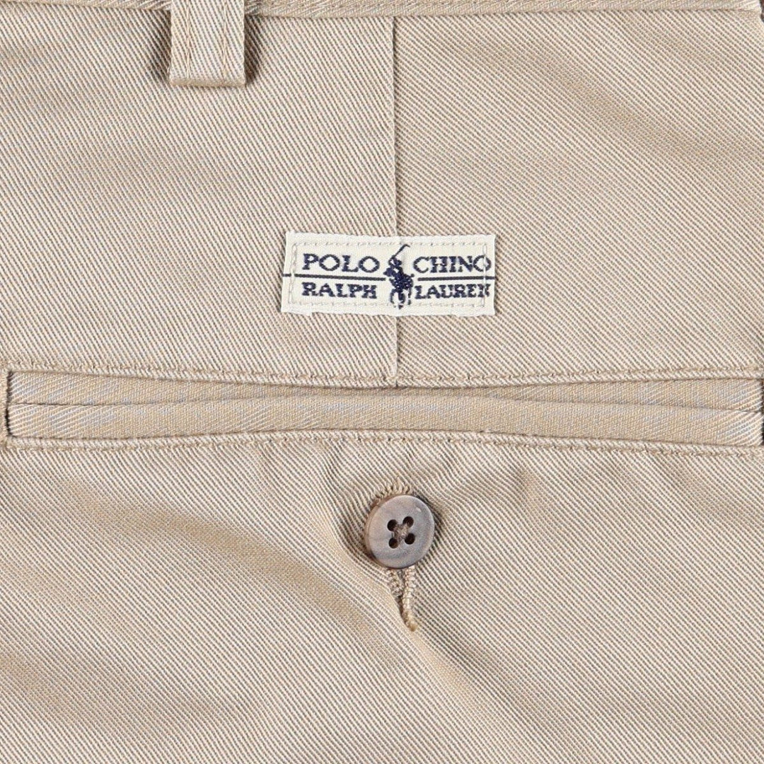 Ralph Lauren POLO RALPH LAUREN ANDREW PANT Two-pleat chino pants Men's size W34 cotton Beige type Vintage Second Hand