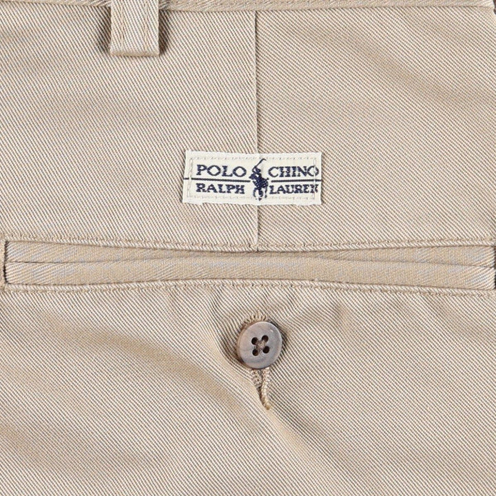 Ralph Lauren POLO RALPH LAUREN ANDREW PANT Two-pleat chino pants Men's size W34 cotton Beige type Vintage Second Hand
