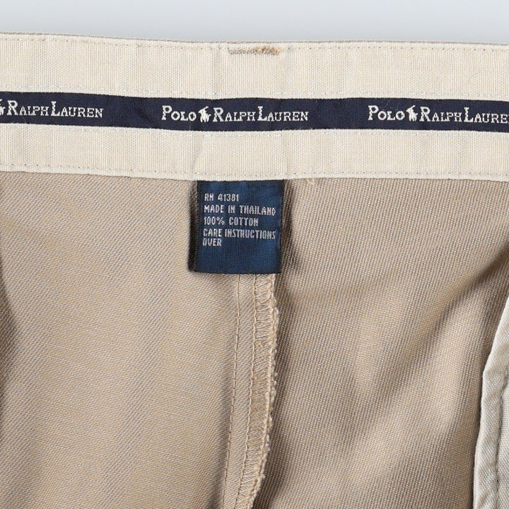 Ralph Lauren POLO RALPH LAUREN ANDREW PANT Two-pleat chino pants Men's size W34 cotton Beige type Vintage Second Hand