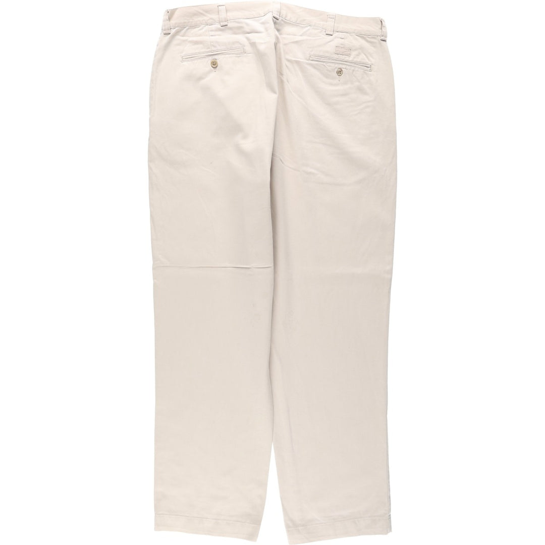 Ralph Lauren POLO by Ralph Lauren Chino Pants, Two-Pleat, Men's Size W39 (approx.) cotton ivory Vintage Second Hand