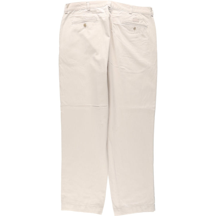 Ralph Lauren POLO by Ralph Lauren Chino Pants, Two-Pleat, Men's Size W39 (approx.) cotton ivory Vintage Second Hand