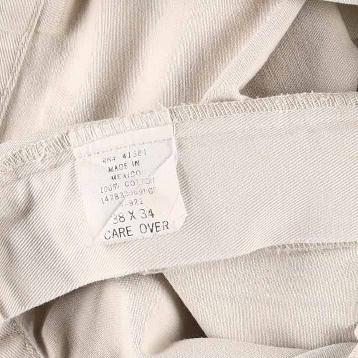 Ralph Lauren POLO by Ralph Lauren Chino Pants, Two-Pleat, Men's Size W39 (approx.) cotton ivory Vintage Second Hand