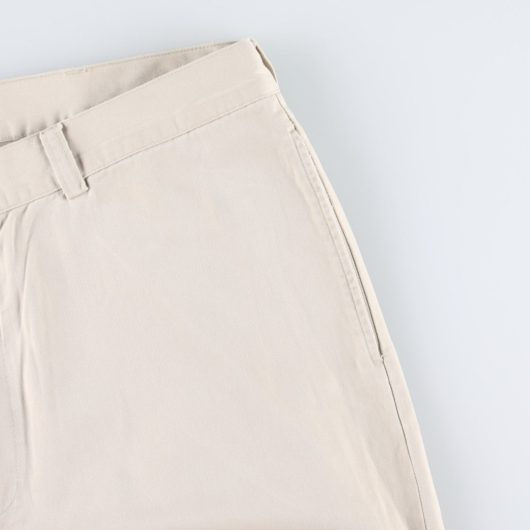 Ralph Lauren POLO by Ralph Lauren Chino Pants, Two-Pleat, Men's Size W39 (approx.) cotton ivory Vintage Second Hand