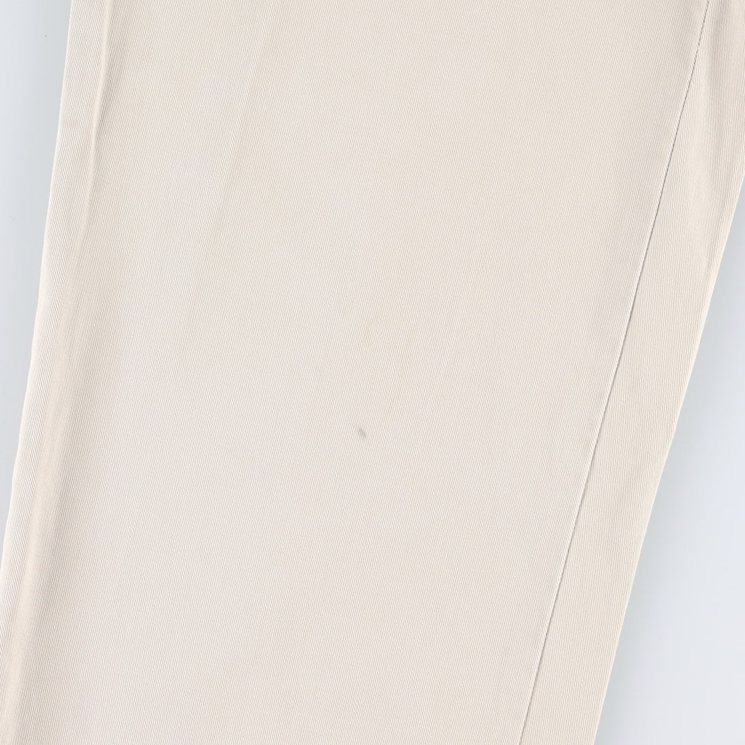 Ralph Lauren POLO by Ralph Lauren Chino Pants, Two-Pleat, Men's Size W39 (approx.) cotton ivory Vintage Second Hand