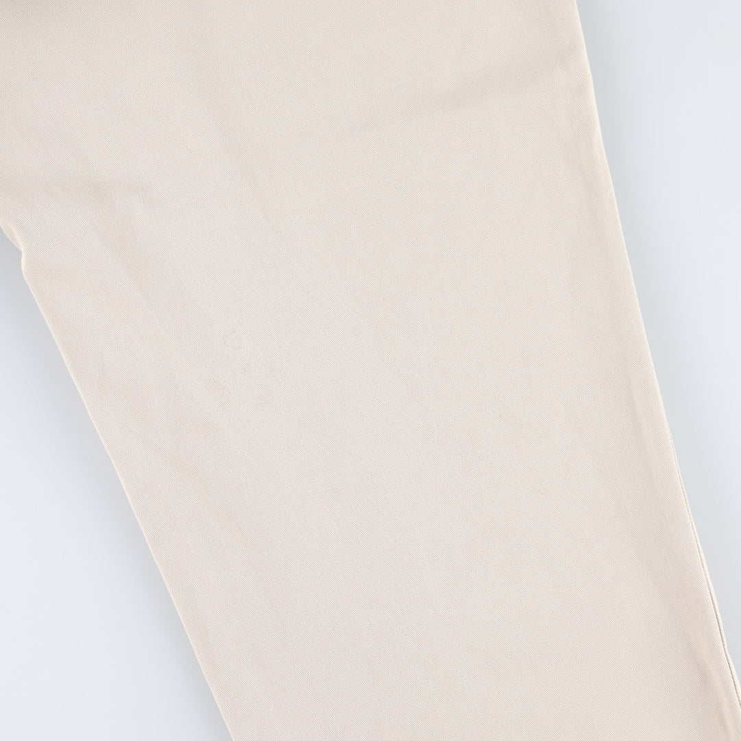 Ralph Lauren POLO by Ralph Lauren Chino Pants, Two-Pleat, Men's Size W39 (approx.) cotton ivory Vintage Second Hand