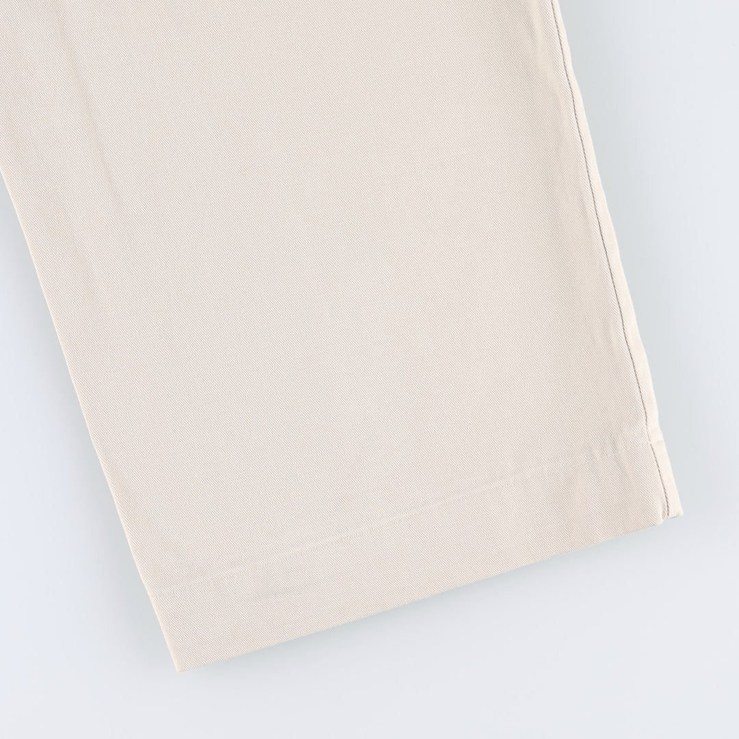 Ralph Lauren POLO by Ralph Lauren Chino Pants, Two-Pleat, Men's Size W39 (approx.) cotton ivory Vintage Second Hand