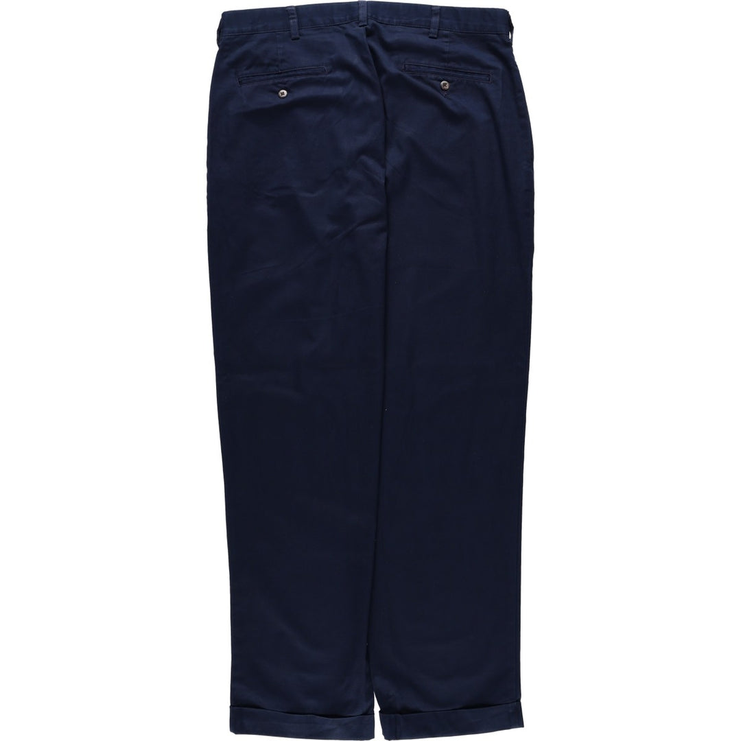 Ralph Lauren POLO by Ralph Lauren HAMMOND PANT, two-pleat chino pants, men's w36 equivalent cotton navy blue type Vintage Second Hand