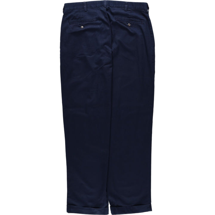 Ralph Lauren POLO by Ralph Lauren HAMMOND PANT, two-pleat chino pants, men's w36 equivalent cotton navy blue type Vintage Second Hand