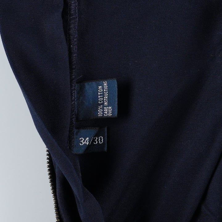 Ralph Lauren POLO by Ralph Lauren HAMMOND PANT, two-pleat chino pants, men's w36 equivalent cotton navy blue type Vintage Second Hand