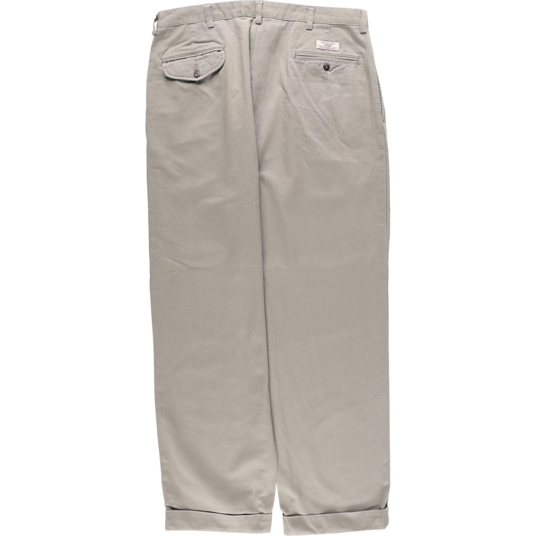 Ralph Lauren POLO by Ralph Lauren HAMMOND PANT, two-pleat chino pants, men's w36 equivalent cotton gray type Vintage Second Hand
