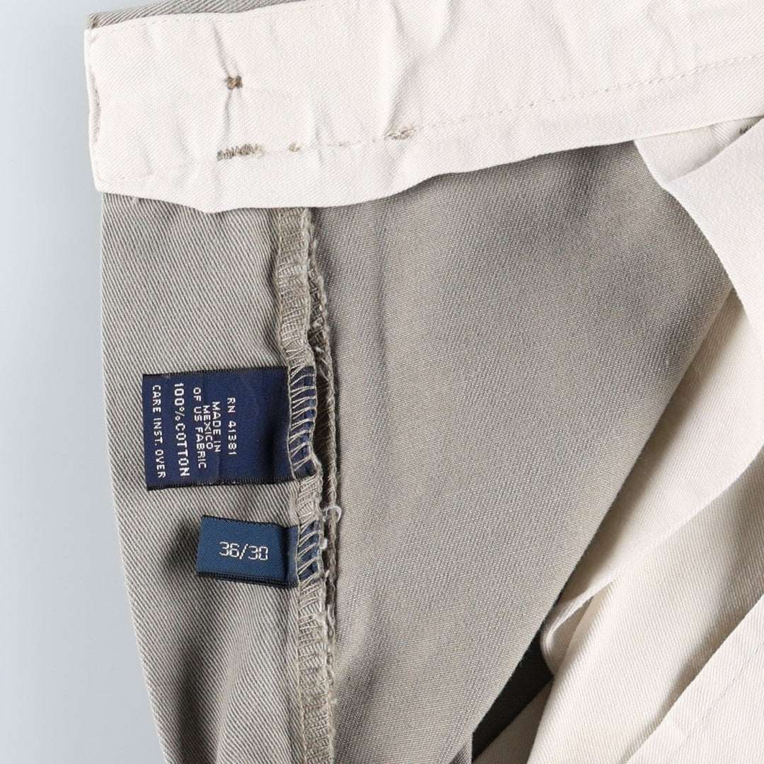 Ralph Lauren POLO by Ralph Lauren HAMMOND PANT, two-pleat chino pants, men's w36 equivalent cotton gray type Vintage Second Hand