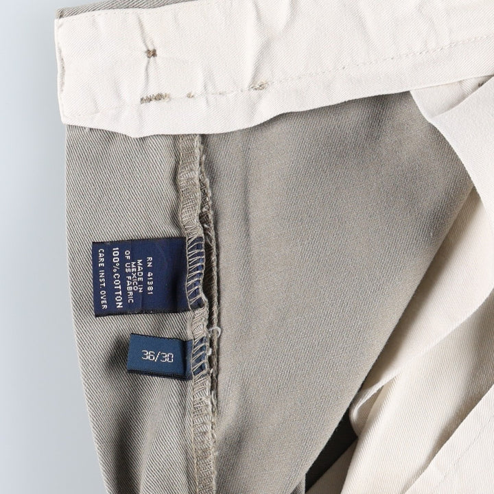 Ralph Lauren POLO by Ralph Lauren HAMMOND PANT, two-pleat chino pants, men's w36 equivalent cotton gray type Vintage Second Hand