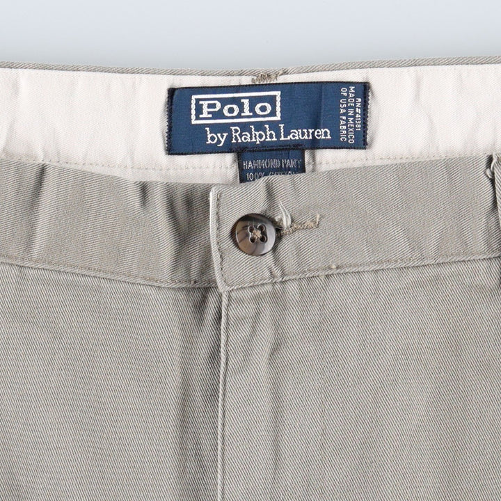 Ralph Lauren POLO by Ralph Lauren HAMMOND PANT, two-pleat chino pants, men's w36 equivalent cotton gray type Vintage Second Hand