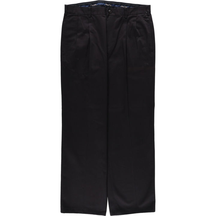 Brooks Brothers ADVANTAGE CHINO ELLIOT Two-Pleated Chino Pants, Men's, Size W35 cotton black type Vintage Second Hand