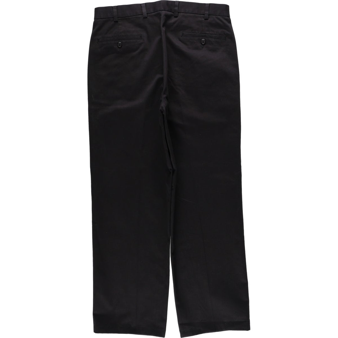 Brooks Brothers ADVANTAGE CHINO ELLIOT Two-Pleated Chino Pants, Men's, Size W35 cotton black type Vintage Second Hand