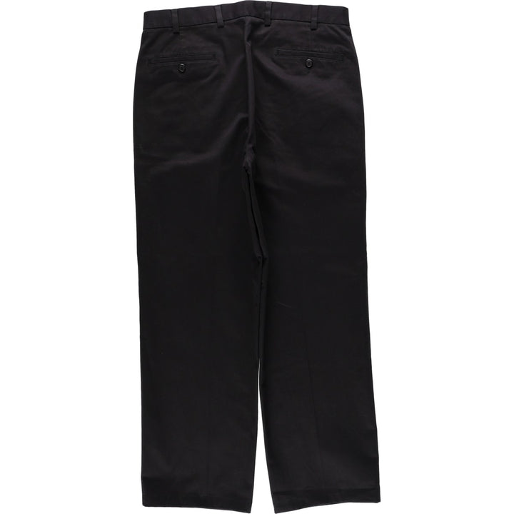 Brooks Brothers ADVANTAGE CHINO ELLIOT Two-Pleated Chino Pants, Men's, Size W35 cotton black type Vintage Second Hand