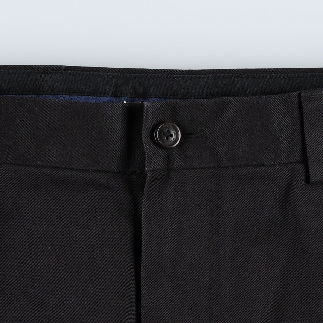 Brooks Brothers ADVANTAGE CHINO ELLIOT Two-Pleated Chino Pants, Men's, Size W35 cotton black type Vintage Second Hand