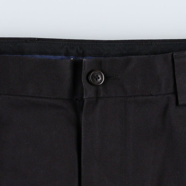 Brooks Brothers ADVANTAGE CHINO ELLIOT Two-Pleated Chino Pants, Men's, Size W35 cotton black type Vintage Second Hand