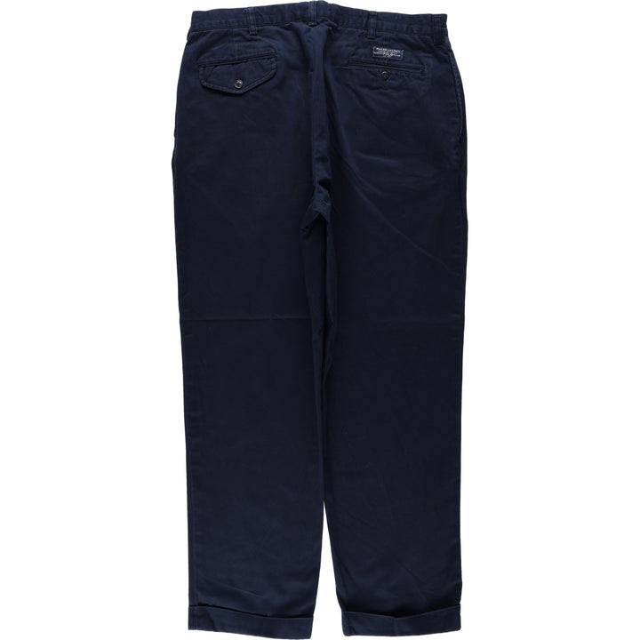 Ralph Lauren Polo by Ralph Lauren HAMMOND PANT Two-pleat Chino Pants Men's W37 (approx.) cotton navy blue type Vintage Second Hand