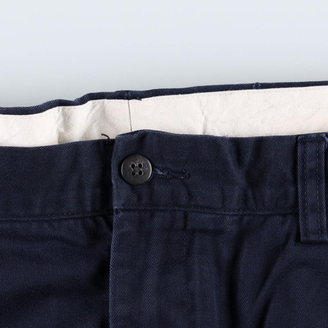 Ralph Lauren Polo by Ralph Lauren HAMMOND PANT Two-pleat Chino Pants Men's W37 (approx.) cotton navy blue type Vintage Second Hand
