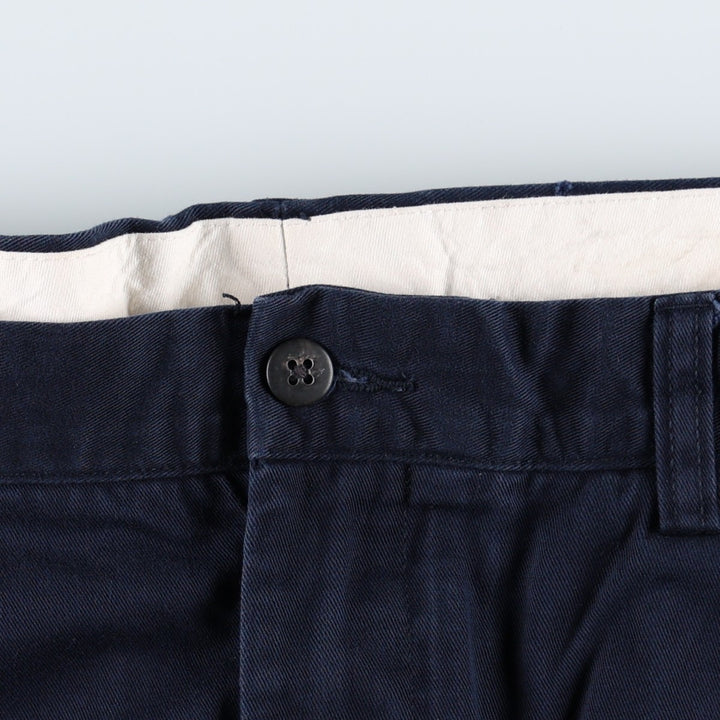 Ralph Lauren Polo by Ralph Lauren HAMMOND PANT Two-pleat Chino Pants Men's W37 (approx.) cotton navy blue type Vintage Second Hand