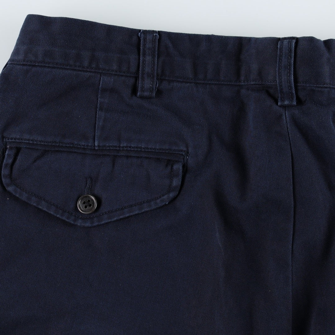 Ralph Lauren Polo by Ralph Lauren HAMMOND PANT Two-pleat Chino Pants Men's W37 (approx.) cotton navy blue type Vintage Second Hand